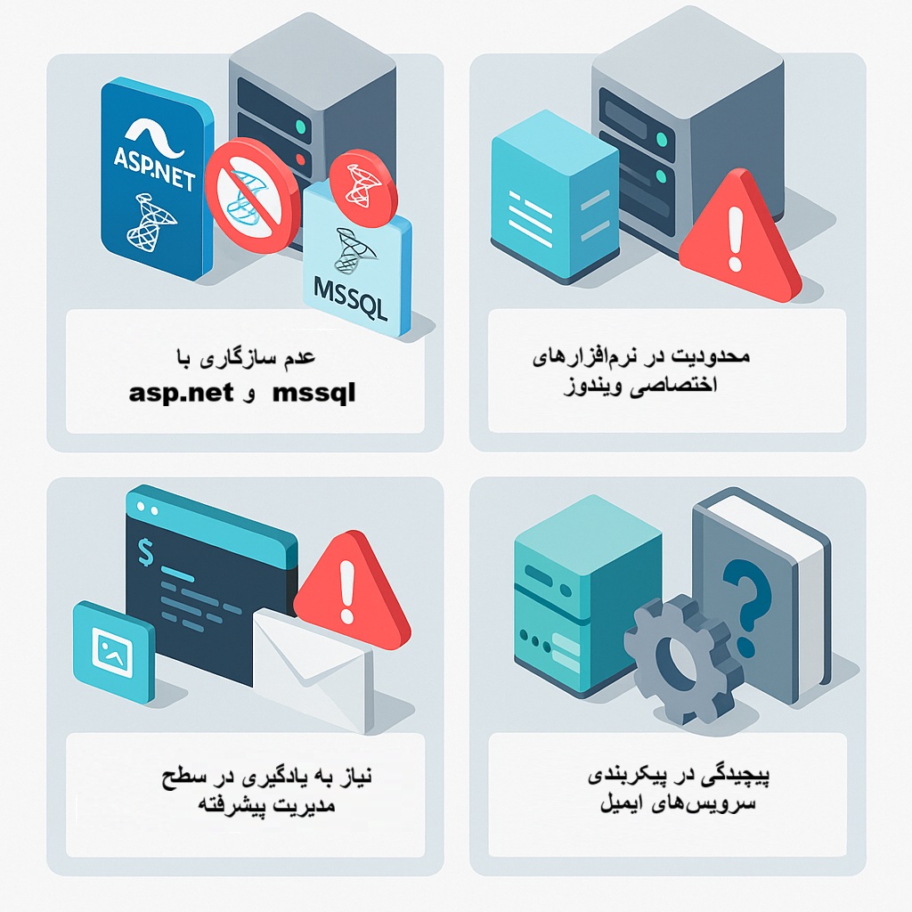 محدودیت‌ها و معایب هاست لینوکس