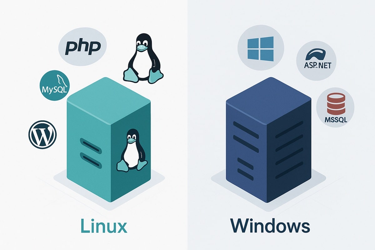 تفاوت هاست ویندوز و لینوکس