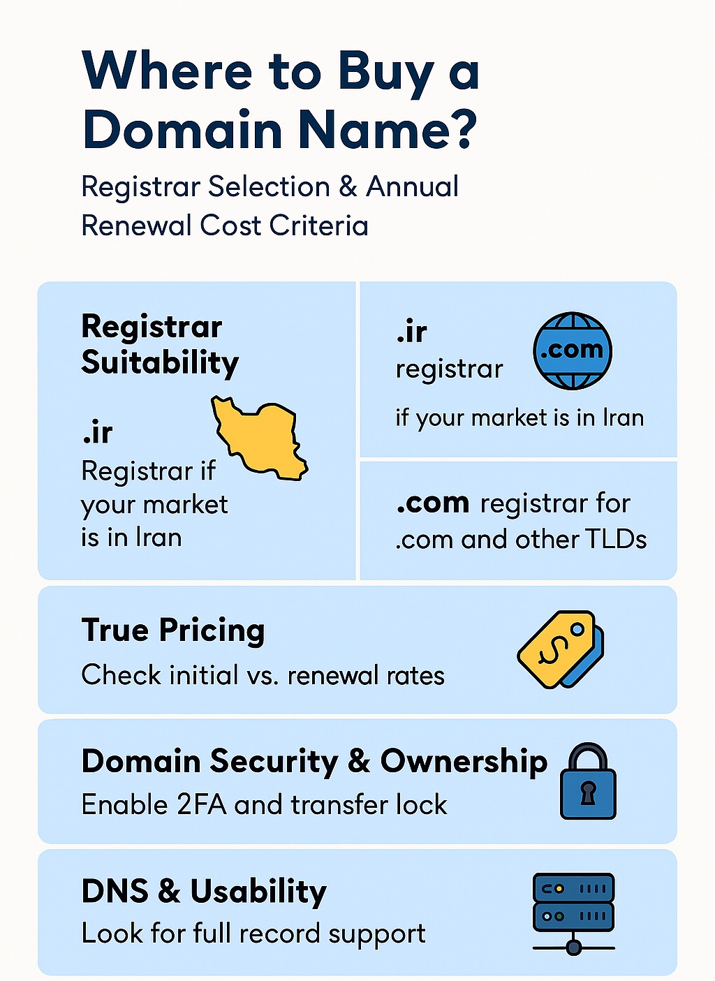 از کجا دامنه بخریم؟